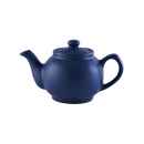 Teekanne 450 ml Steingut matt blau, für 2 Tassen