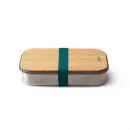 Edelstahl Sandwich Box - Ozean, 1000 ml, Edelstahl/Bambusholz, Maße: 22,3 x 15 x 5,2 cm