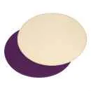 Platzset oval 45 x 34 cm pflaume / elfenbein
