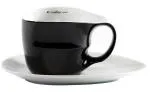 Luigi Colani Porzellan Jumbotasse schwarz mit Untertasse weiß 2 tlg