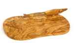 Käsebrett mit Messer 32,5x17,5 cm Olivenholz